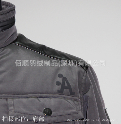 【真牛皮拼接多口袋保暖棉衣外貿(mào)服裝工廠生產(chǎn)批發(fā)供應(yīng)來樣訂做116】價格,廠家,圖片,服裝加工,佰順羽絨制品(深圳)-